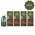Plant Force+ 4-Pack (104ml each) – All-natural concentrated formula for 5L of powerful plant food per bottle. Nourishes, strengthens, and protects all plant types.