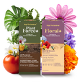 Garden Vitality Bundle – Includes FLORAL+ Elixir and Plant Force+ in 31ml or 104ml bottles, all-natural concentrates for vibrant flowers and healthy plants.